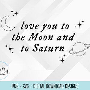 Body de bebé Descarga digital Amor a la luna y a saturno