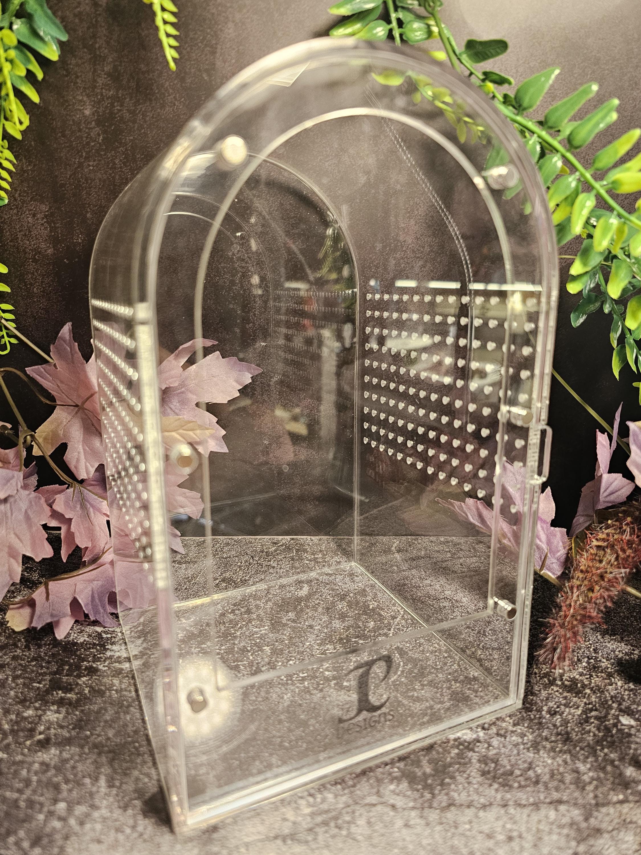 JC Designs Original Acrylic Front Open Parabola Enclosure designed for Jumping Spiders