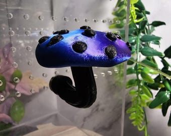 3D printed Magnetic Customizable Mushroom Jumping Spider Platform Small Terrarium Decor