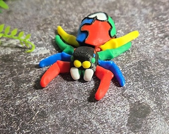 3D printed Autism Awareness Jumping Spider Fidget Toy