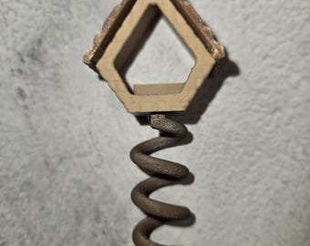 3D printed Magnetic Sling Detailed Birdhouse with Spiral Ladder Home Jumping Spider Hide Small Terrarium Decor