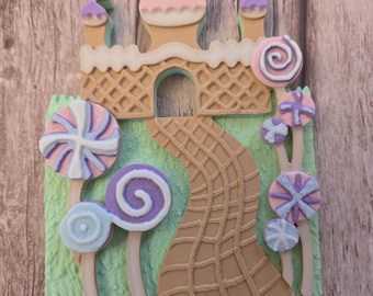 3D printed Magnetic Candyland Backdrop Jumping Spider Decor