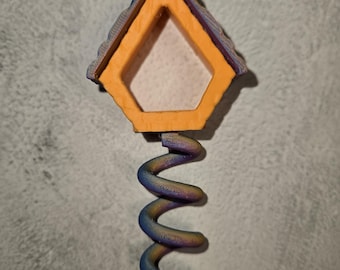 3D printed Magnetic Adult Detailed Birdhouse with Spiral Ladder Home Jumping Spider Hide Small Terrarium Decor