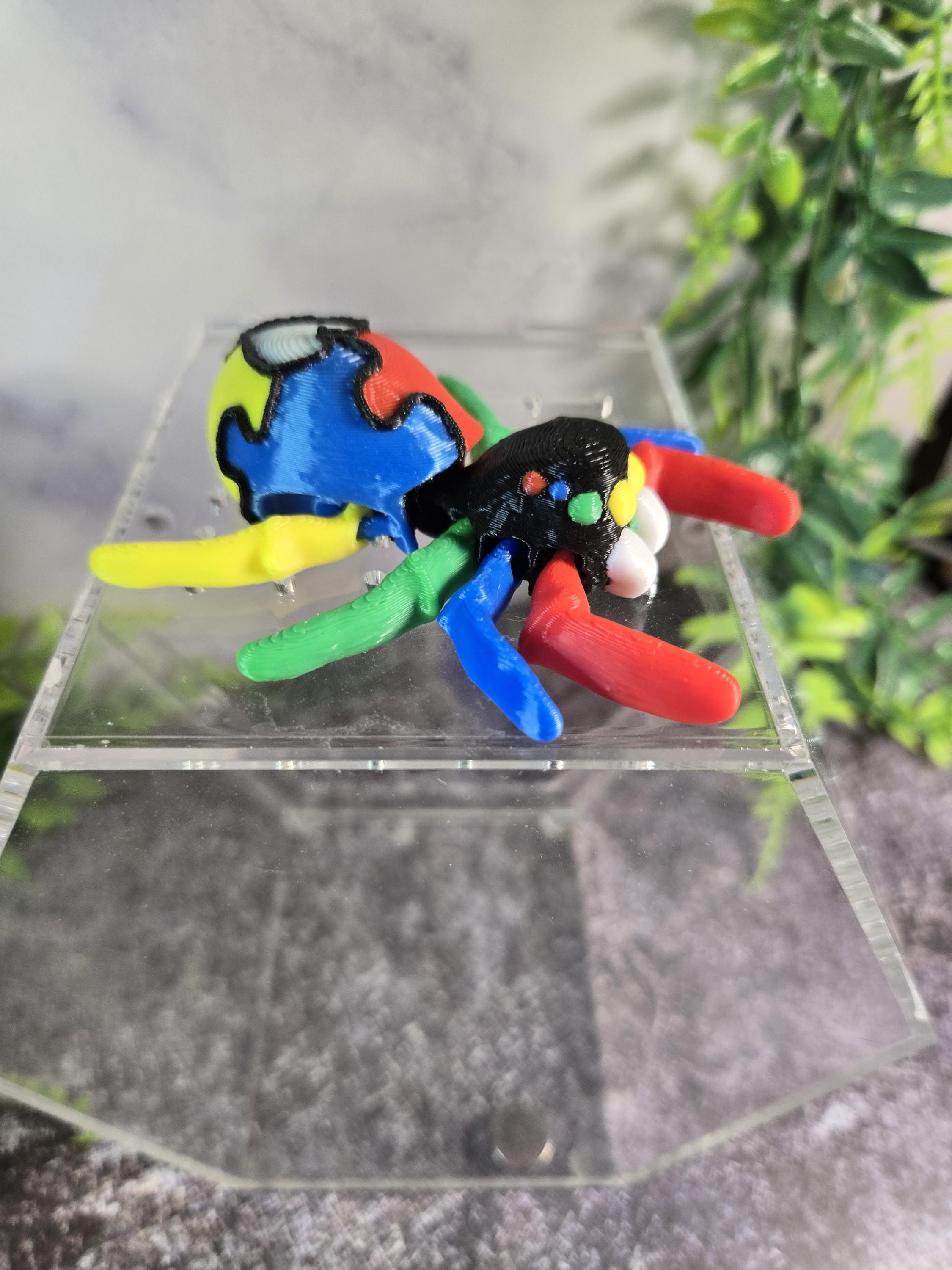 3D Printed Autism Awareness Jumping Spider Fidget Toy - Etsy