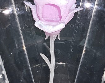 3D printed Magnetic Crystal Rose Jumping Spider Hide Enclosure Decor