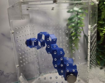 3D printed Magnetic Hexagon Honeycomb Bridge Flexible Stretchy Jumping Spider Bridge Terrarium Decor