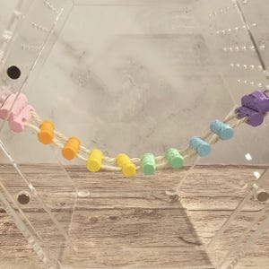 3D printed Magnetic Pastel Rainbow Log Bridge- 6 inch long- Limited Quantity