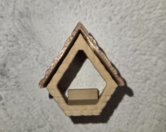 3D printed Magnetic Sling Detailed Birdhouse Home Jumping Spider Hide Small Terrarium Decor