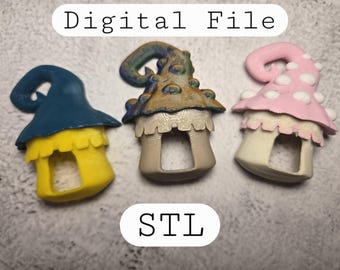DIGITAL FILE Witch's Hat Mushroom Jumping Spider Hide STL only