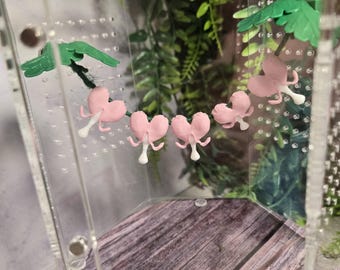 3D printed Magnetic Bleeding Heart Bridge Jumping Spider Enclosure, Hide
