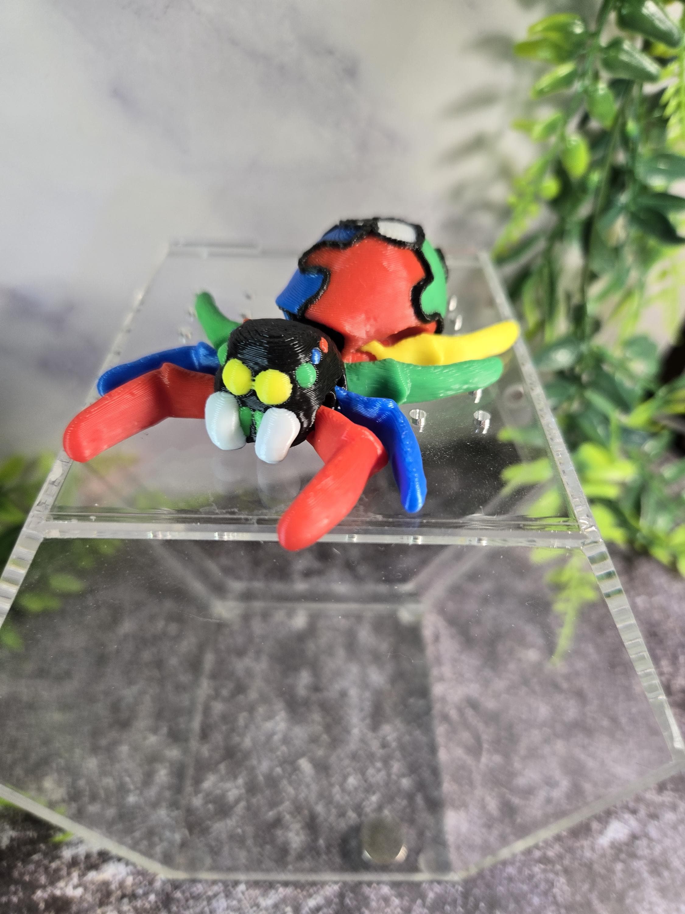 3D Printed Autism Awareness Jumping Spider Fidget Toy - Etsy