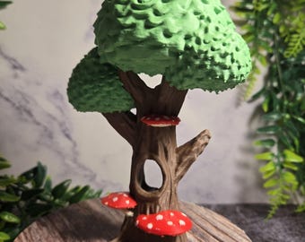 3D printed Open Back Leafy Tree Base Spider Hide