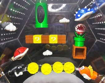 3D Printed Super Plumber Bros Themed Jumping Spider Enclosure Decor Set