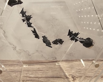 3D printed Magnetic Bat Bridge Jumping Spider Enclosure, Hide