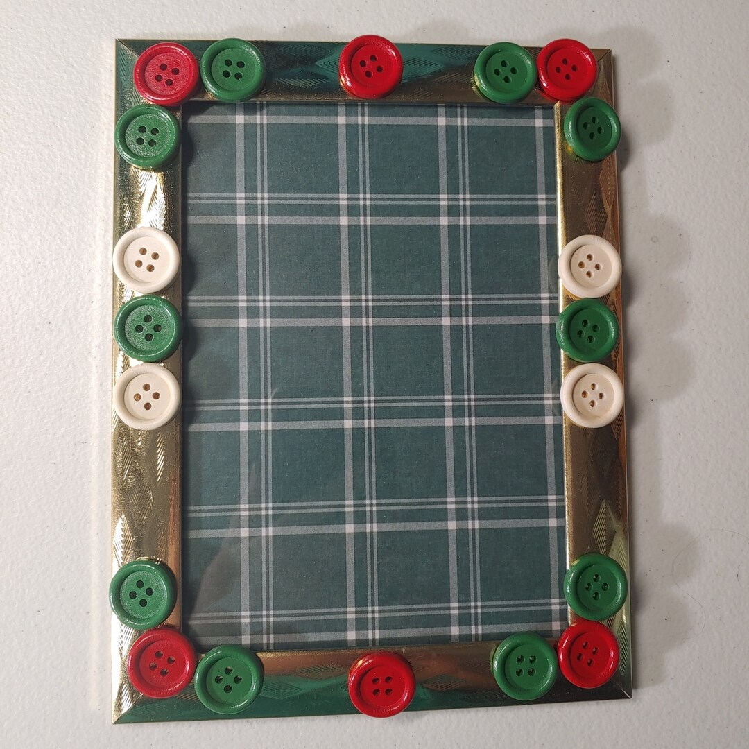 Christmas Button Picture Frame - Etsy