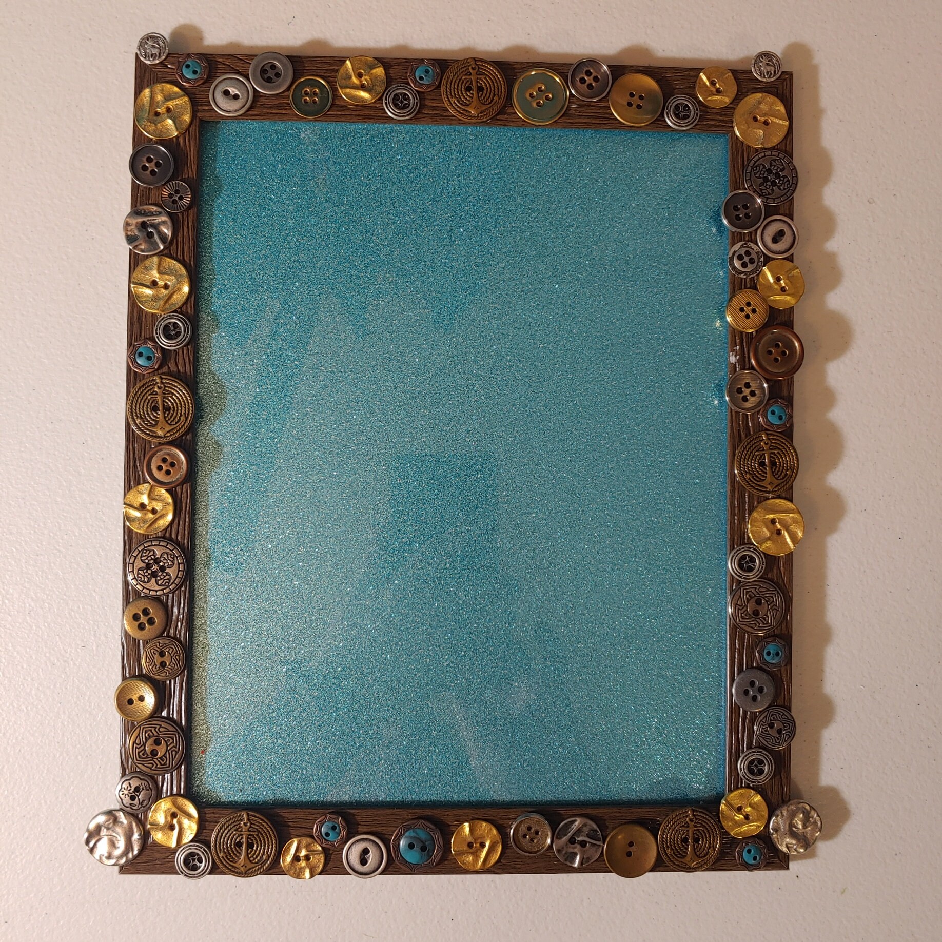 Vintage Metal Button Picture Frame - Etsy