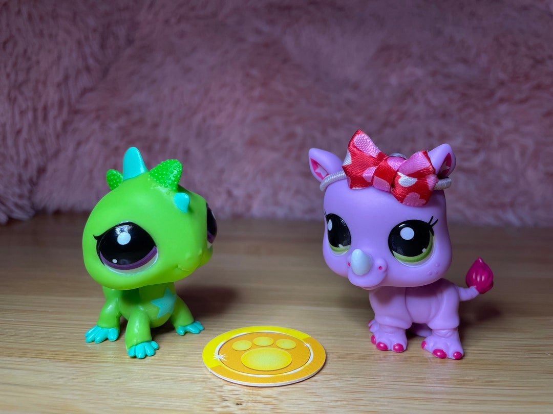 Figurine Petshop Iguane #2347 - Accessoire Pour Collection Littlest Pet Shop, Occasion
