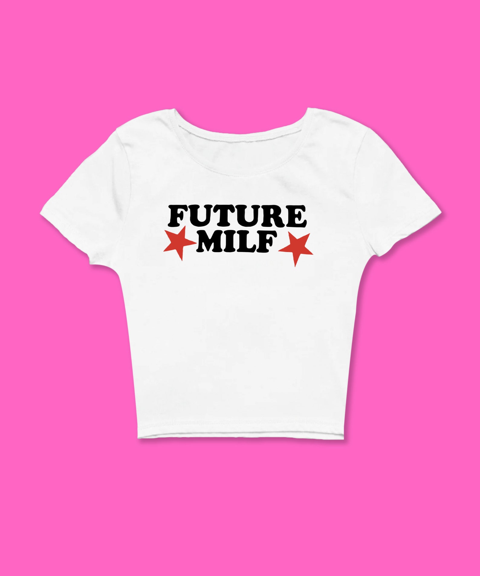 Future Milf Baby Tee Funny Crop Top Y2K Clothing Funny Graphic Baby Tee