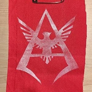 Mecha Red Comet Canvas Fabric Patch Block Print