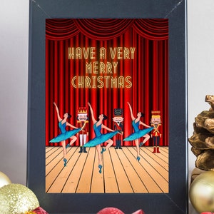 Nutcracker Christmas Print |Nutcracker Printable Wall Art |Holiday Xmas Decor |Holiday Art |Festive Wall Art |Home Decor |Downloadable Art