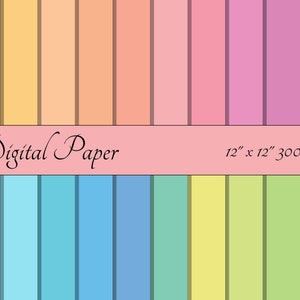 Solid Pastel Digital Paper Collection 24 jpg files 12" x 12" - Instant Digital Download