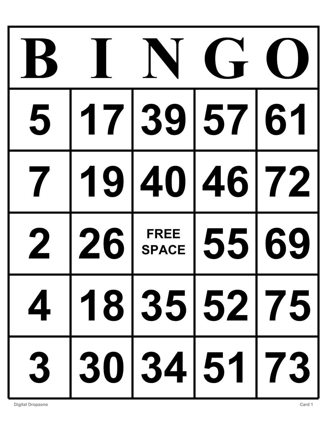 1000 Jumbo Printable Bingo Cards for Fun Game Nights and - Etsy