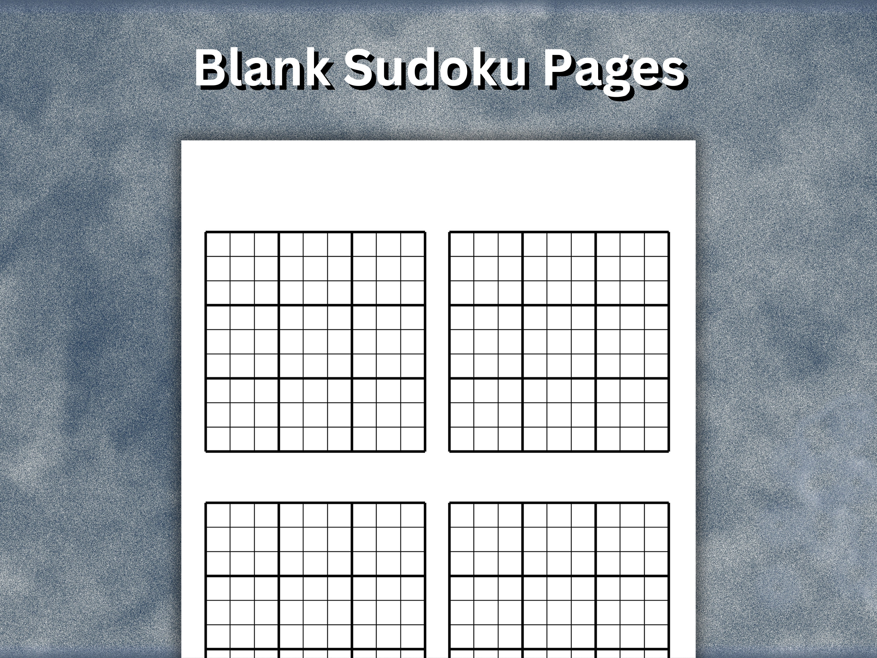 4X4 Empty Sudoku Grid  Free Printable Papercraft Templates