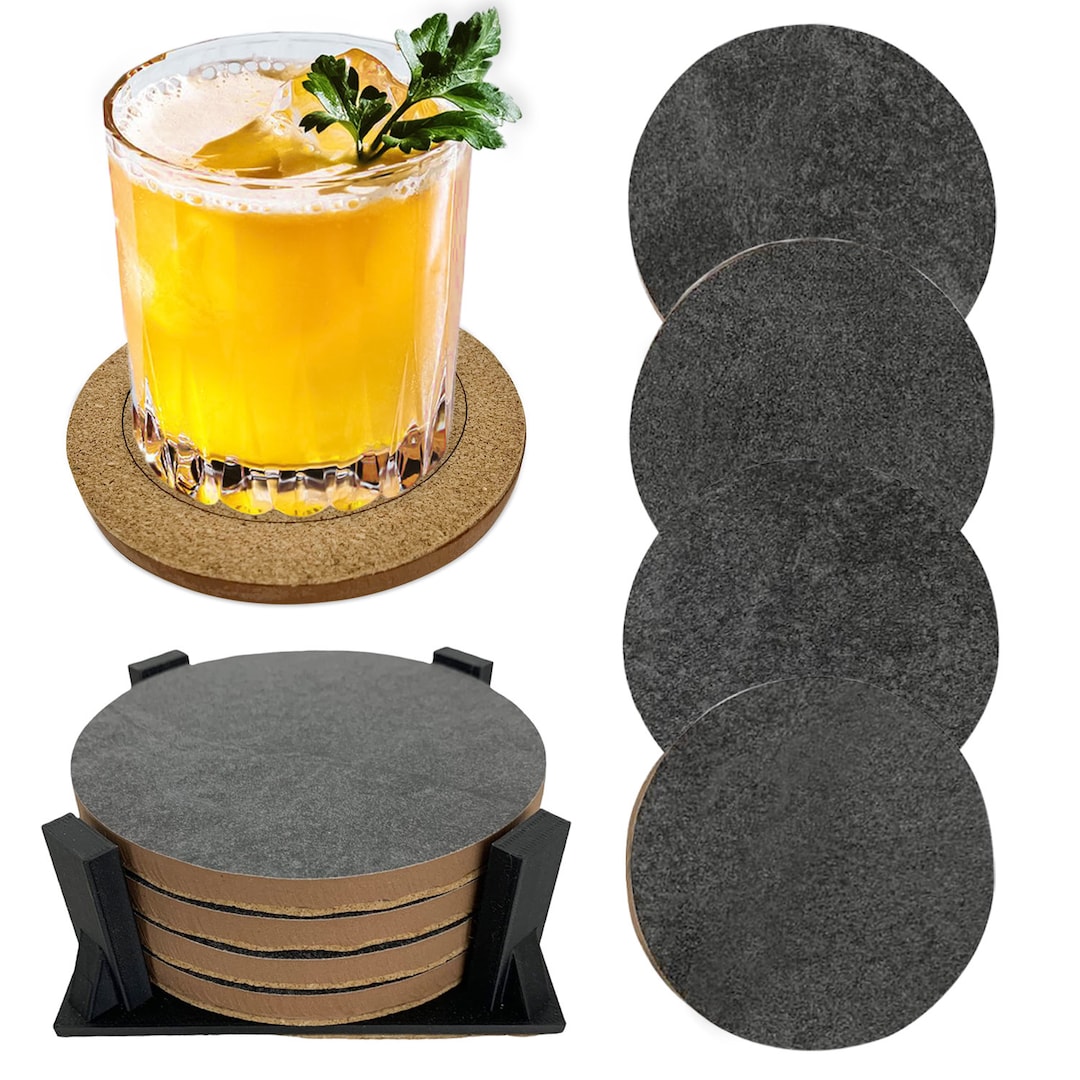 Absorbent Coasters With Holder,slate Ceramic Coasters,stone Coasters