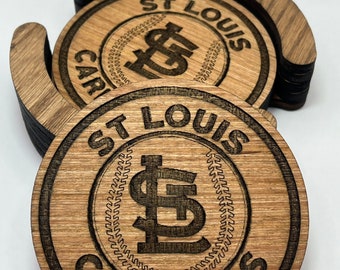 St. Louis Cardinals Wood Coaster Set (Set of 4): Fly on the Flock!