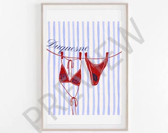 Duquesne University Bikini Print