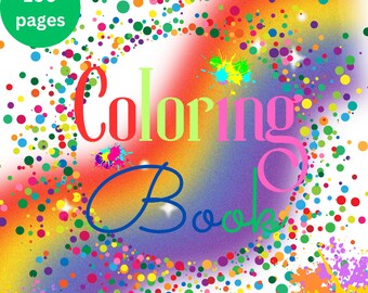 100 Coloring Pages for Kids & Beginners (Digital Download)