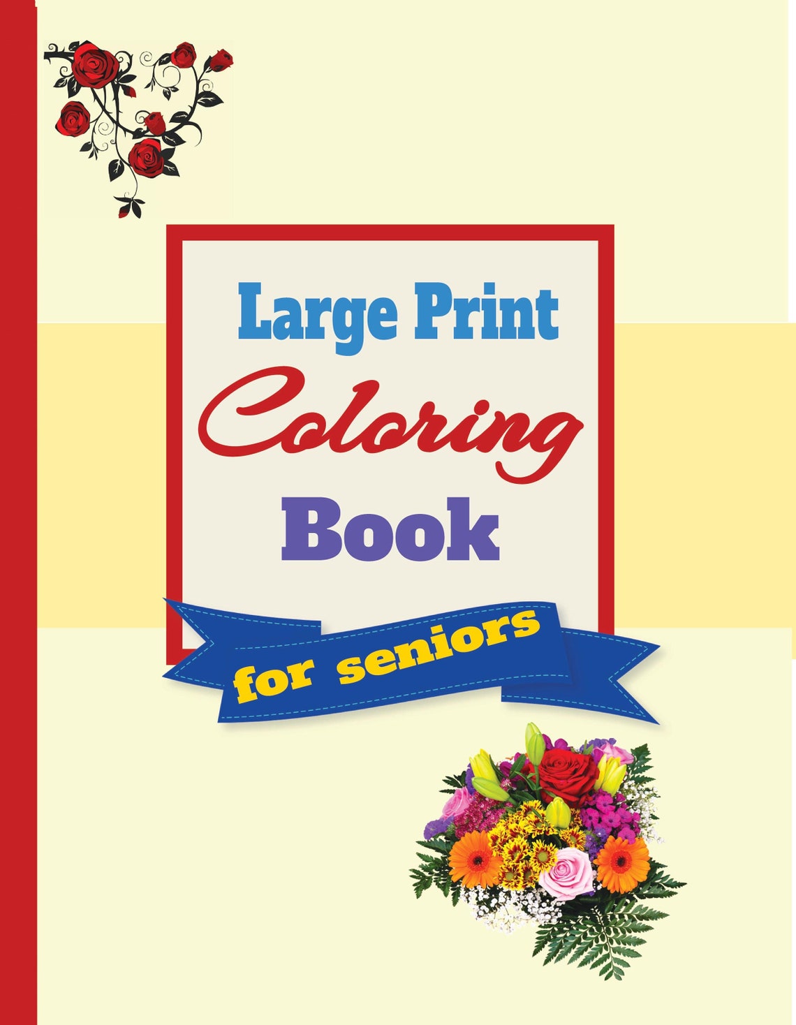 Large Print 65 Coloring Pages for Adults Coloring Pages for Seniors ...