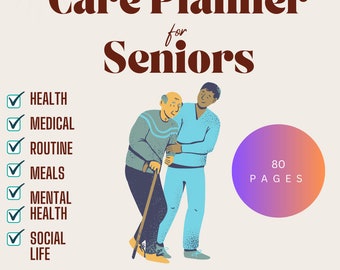 Large Print Senior Care Planner: 80-Page Dementia & Alzheimer's Log (Digital Download)