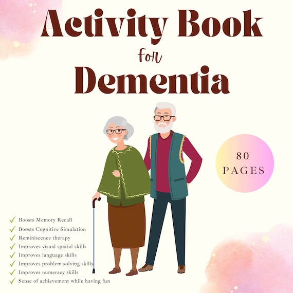 Large Print 80 Pages Activity Pages For Seniors With Dementia Activity Pages Alzheimer Activity Book Memory Loss Dementia Gift Book