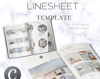 Wholesale Line Sheet Template For Canva Linesheet Wholesale Product Catalog Guide Template Linesheet For Wholesale Canva Template Editable