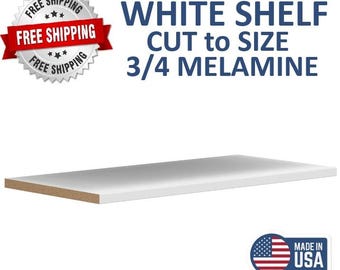 Custom 3/4" Thick White Melamine Shelf | Cut to Size | Kitchen, Bath, Closet & More