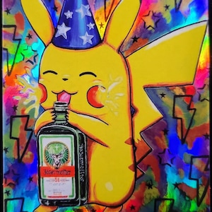 Party Pikachu holo sticker