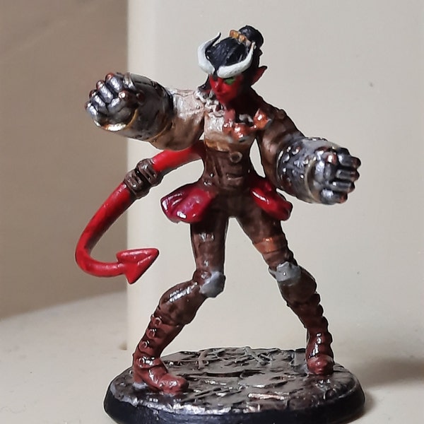 Painted Miniature Tiefling Artificer