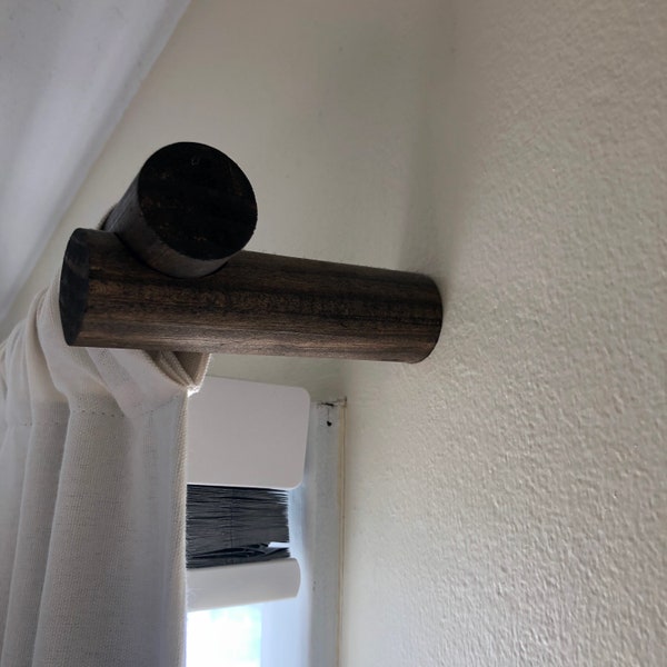 Wood Curtain Rod Etsy