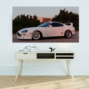 MK4 Supra &#39;Paul Walker FF7&#39; Wall Poster, Pro Spec Imports Supra JZA80 JDM, Vintage Toyota, Fast and furious, mens gift, car poster