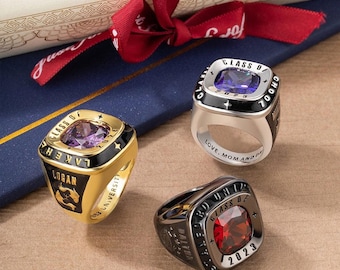 Personalized Sterling Silver Class Ring: Graduation Keepsake