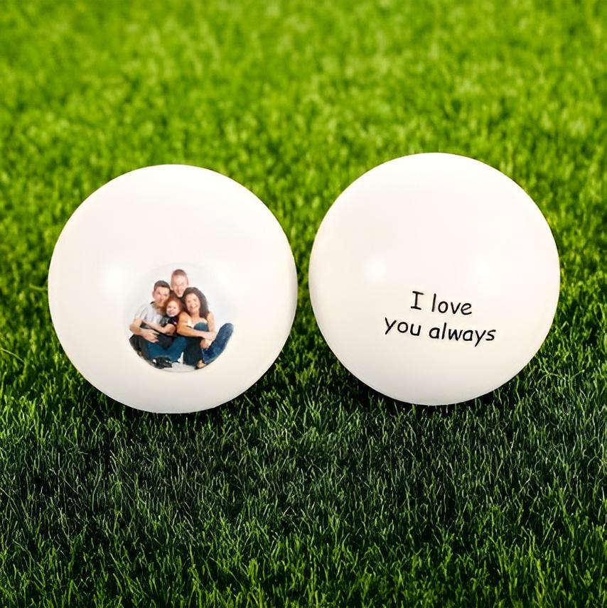 Gepersonaliseerde biljartkeubal met foto: gepersonaliseerd cadeau voor zwembad van hars