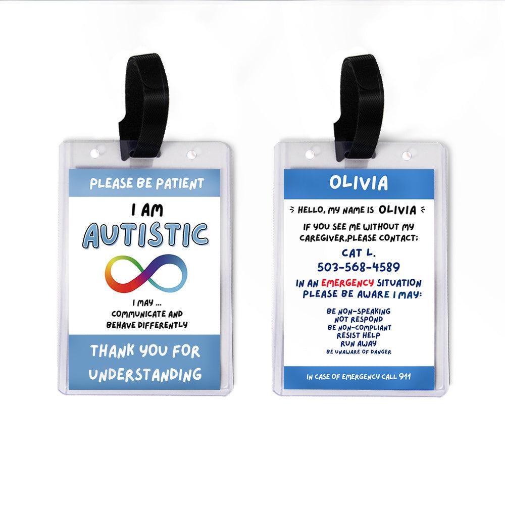 Autism Awareness Karte & Schlüsselband • 10 Farben Erhältlich KOSTENLOS