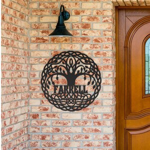 Custom Surname Sign | Farrell Sign | Celtic Last Name Metal Sign