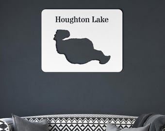 Houghton Lake Metal Art | Houghton Lake | Houghton MI | Houghton | Upper Michigan | Lakes Signs | Upper Michigan Art | Michigan Artwork |