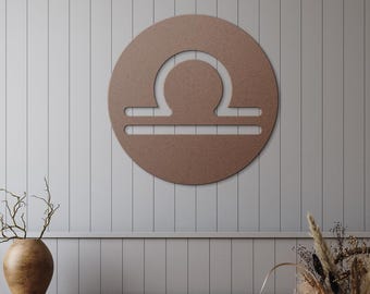 Libra Symbol Metal Wall Art | Libra Gifts | Libra Birthday | Libra Gifts for Him | Libra Gifts for Her | Libra Zodiac Symbol