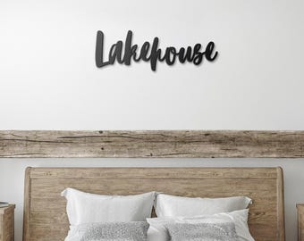 Lakehouse Metal Sign | Lakehouse Wall Art | Lakehouse Decor | Lakehouse Gift | Lakehouse Sign | Lakehouse Art | Outdoor Lakehouse Sign