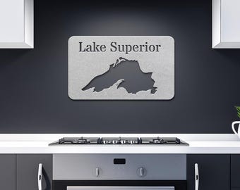 Lake Superior Metal Wall Art | Lake Superior | Lake Deco | Great Lakes | Lake Superior Art | Great Lakes Wall Art | Lake Superior Map