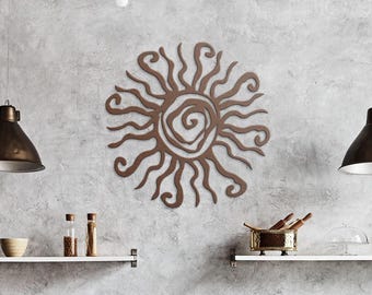 Wacky Sun Metal Wall Art | Wacky Sun Metal | Large Metal Sun | Sun Metal Wall Decor | Sun Metal Wall Hanging | Sun Burst Metal Wall Hanging