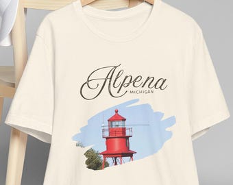 Koszulka Alpena, Michigan | Alpena Michigan | Alpena MI | Thunder Bay | Koszulka Michigan | Czysty Michigan | Dzieło sztuki Michigan |
